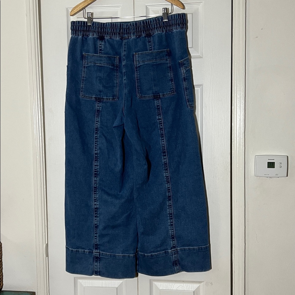 Anthropologie Maeve Wide Leg Tie Waist Jean Women’s Large - Picture 4 of 8